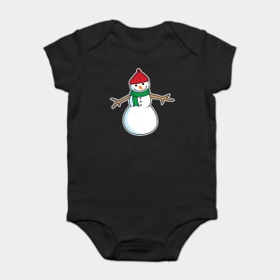 'Christmas Cute Snowman' Funny Snowman Christmas Baby Bodysuit